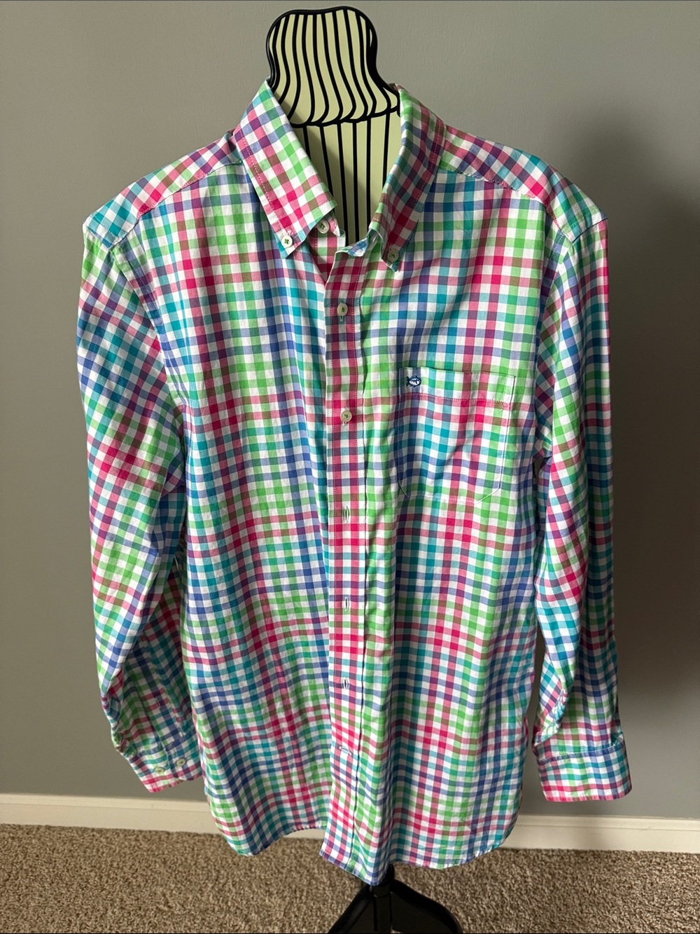 Southern Tide Multicolor Gingham Button-Down Shirt